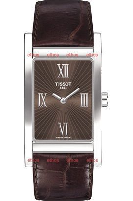 Tissot T-Lady Happy Chic Brown Dial 32 mm Quartz Watch For Women - 1