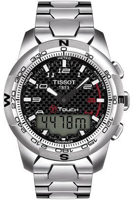 Tissot T Touch II 43 mm Watch in Blue Dial For Men - 1