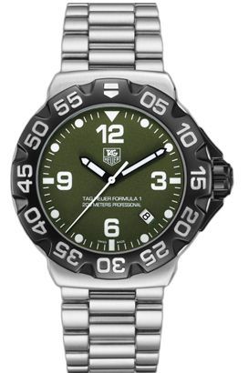 TAG Heuer  41 mm Watch in Green Dial For Men - 1
