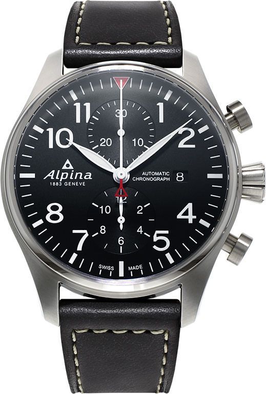 Alpina Startimer  Black Dial 44 mm Automatic Watch For Men - 1