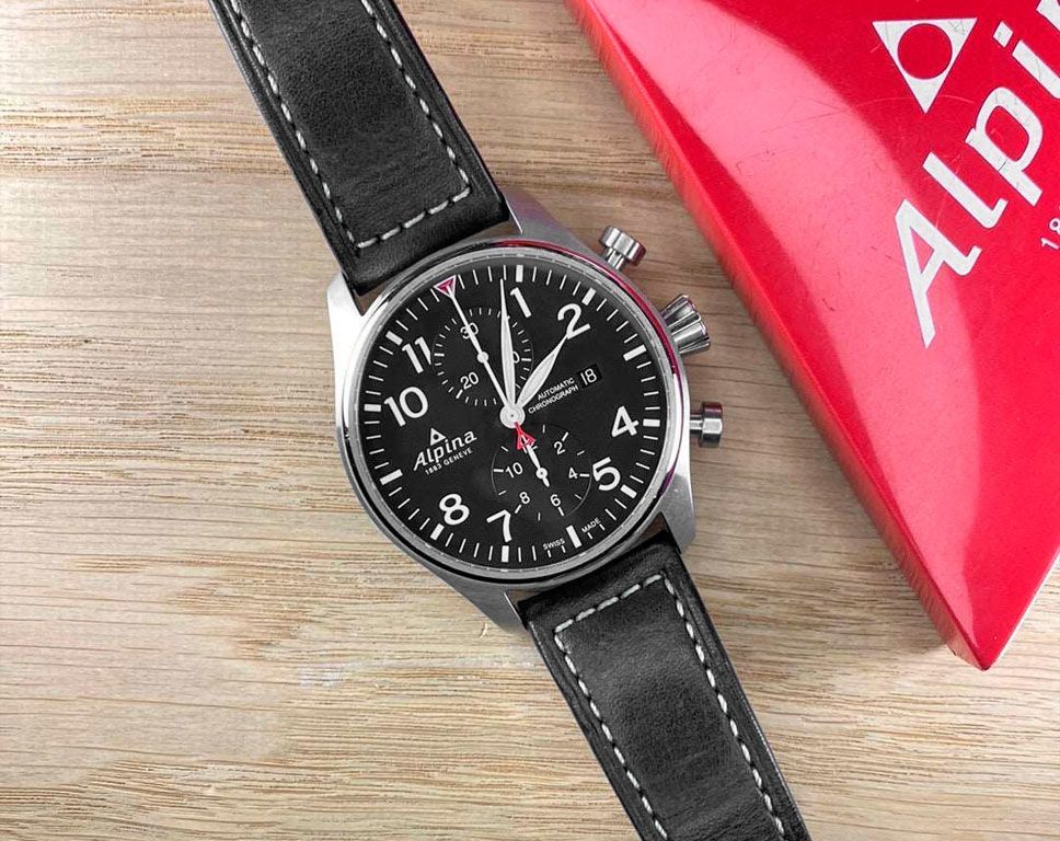 Alpina Startimer  Black Dial 44 mm Automatic Watch For Men - 4