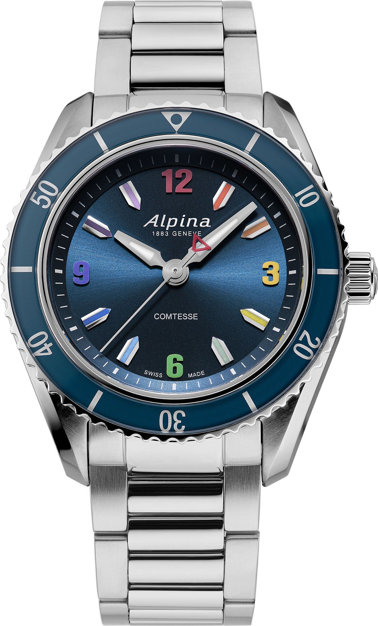 Alpina Alpiner  Blue Dial 36.5 mm Quartz Watch For Women - 1