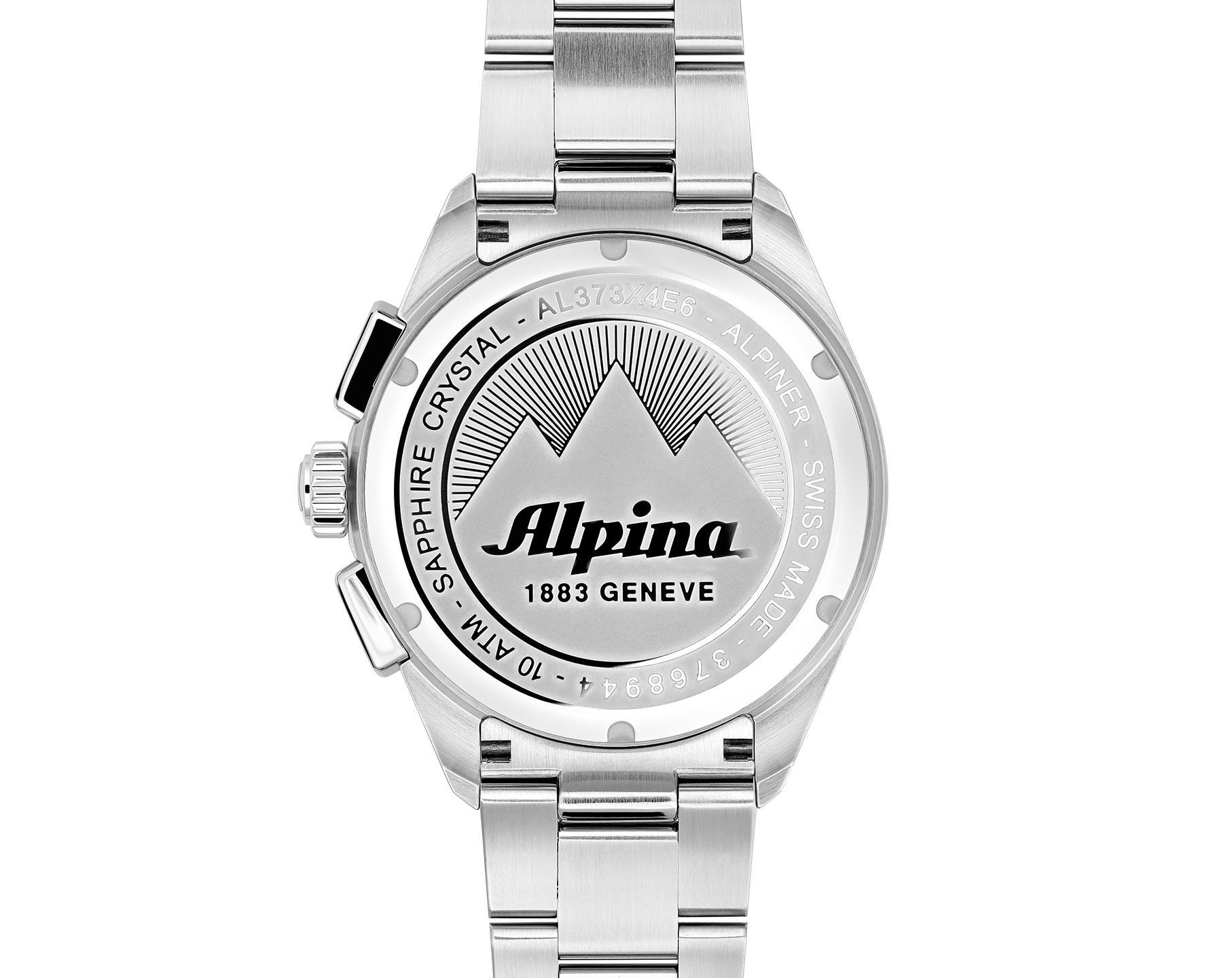 Alpina  42 mm Watch in Black Dial For Men - 3