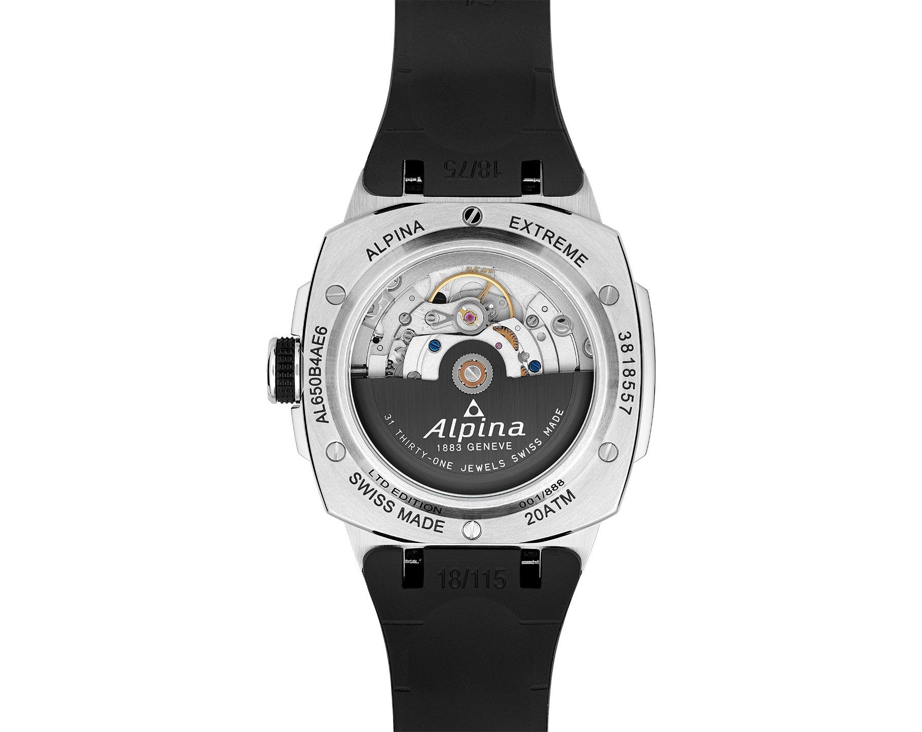 Alpina  41 mm Watch in Black Dial For Men - 3