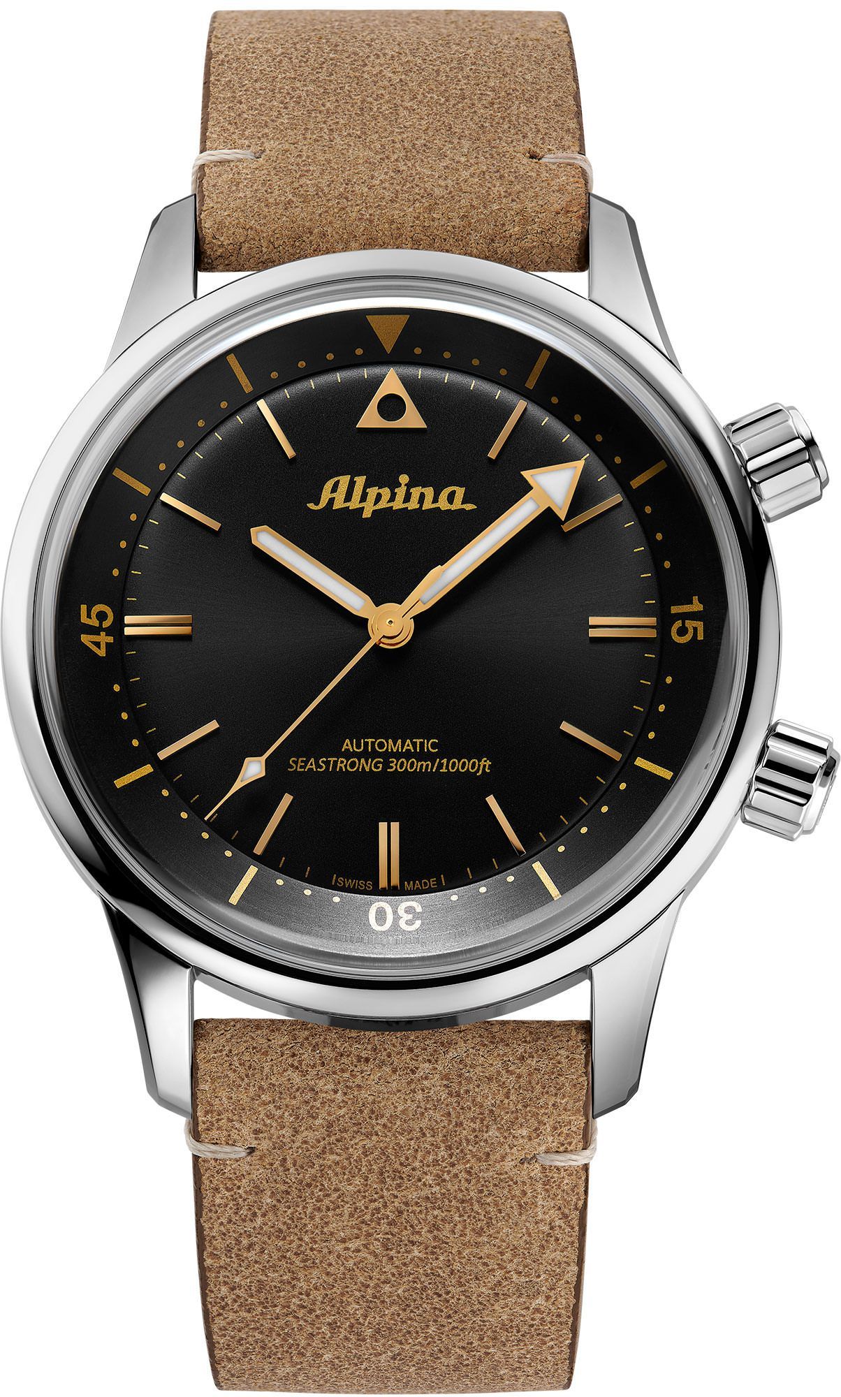 Alpina Seastrong  Black Dial 42 mm Automatic Watch For Men - 1