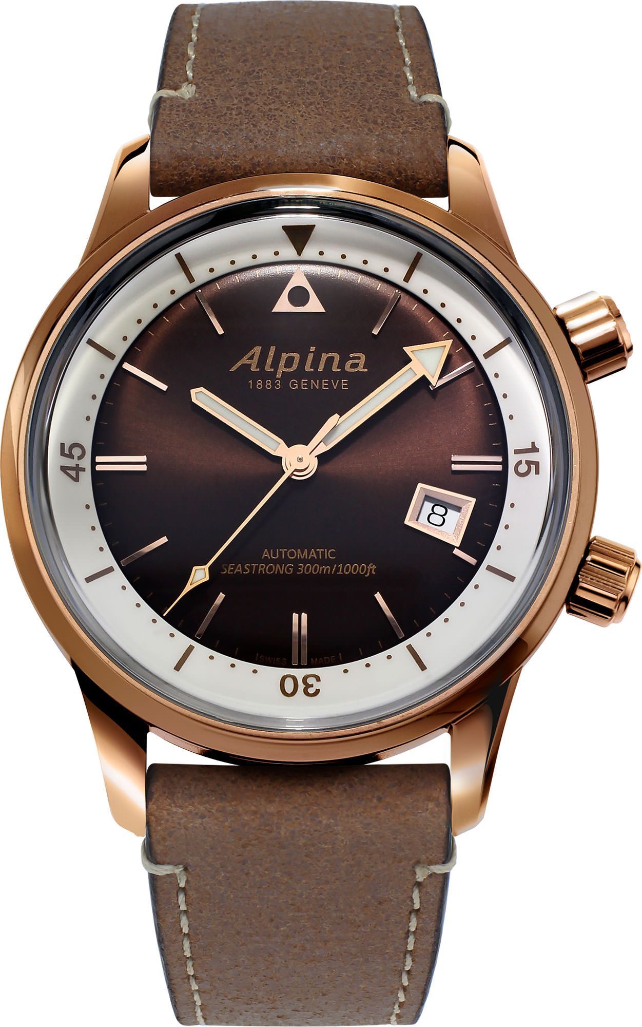 Alpina  42 mm Watch in Brown Dial For Men - 1