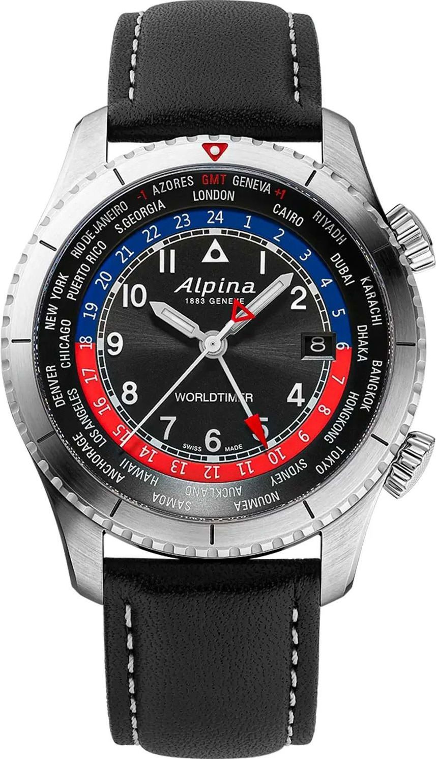 Alpina Startimer  Black Dial 41 mm Quartz Watch For Men - 1