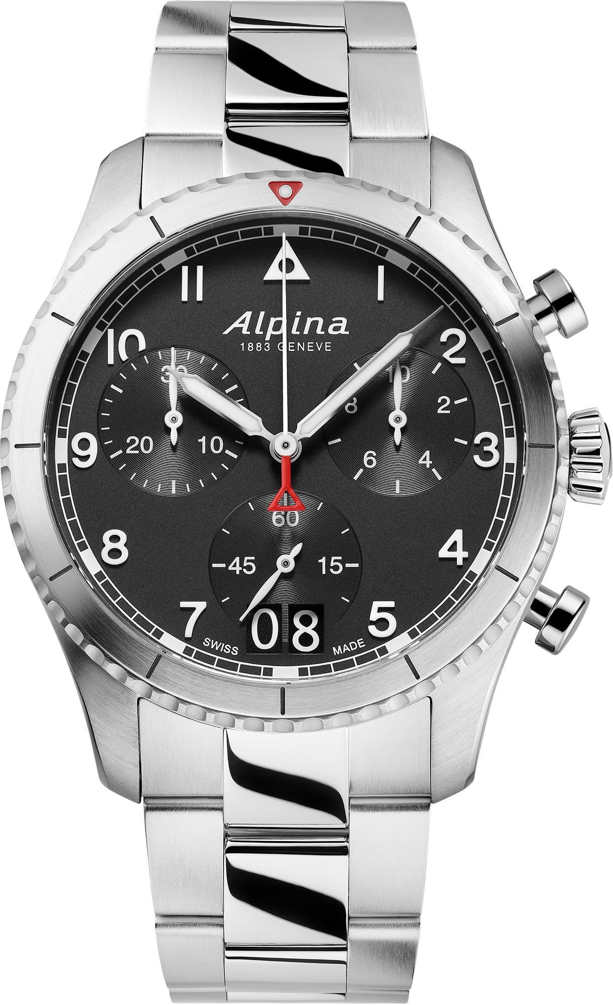Alpina  41 mm Watch in Black Dial For Men - 1