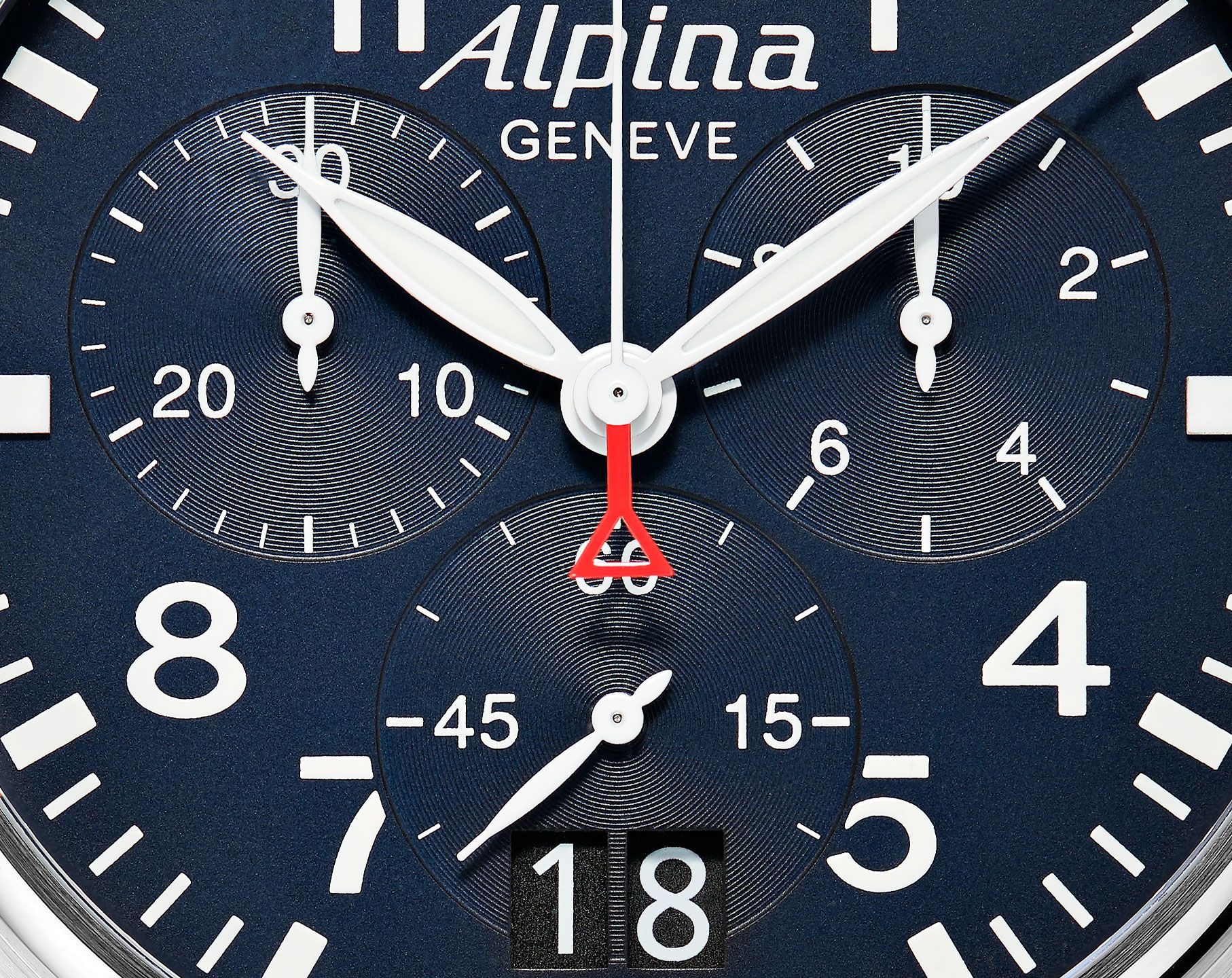 Alpina Startimer  Blue Dial 44 mm Quartz Watch For Men - 4