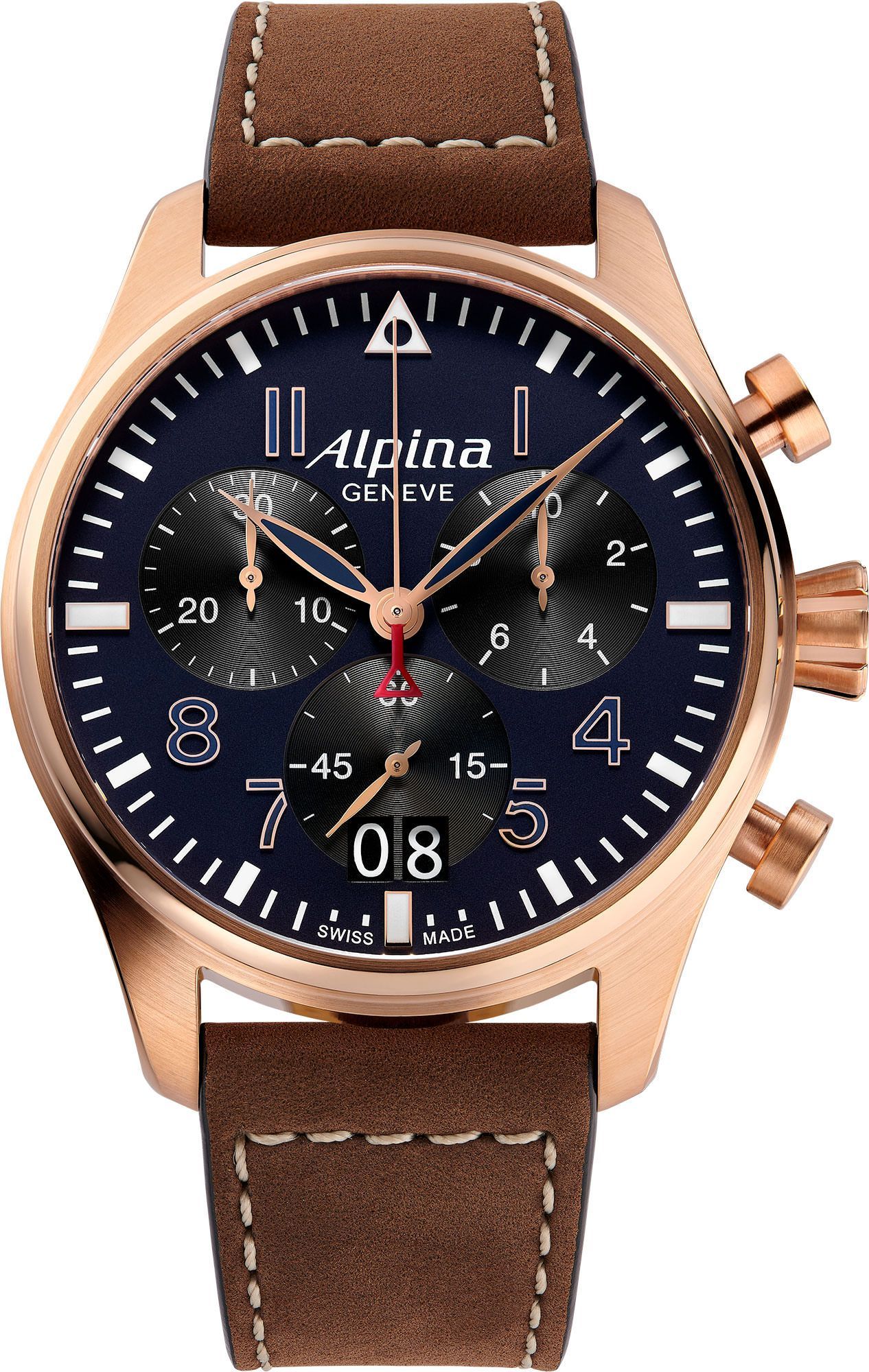 Alpina  44 mm Watch in Blue Dial For Men - 1