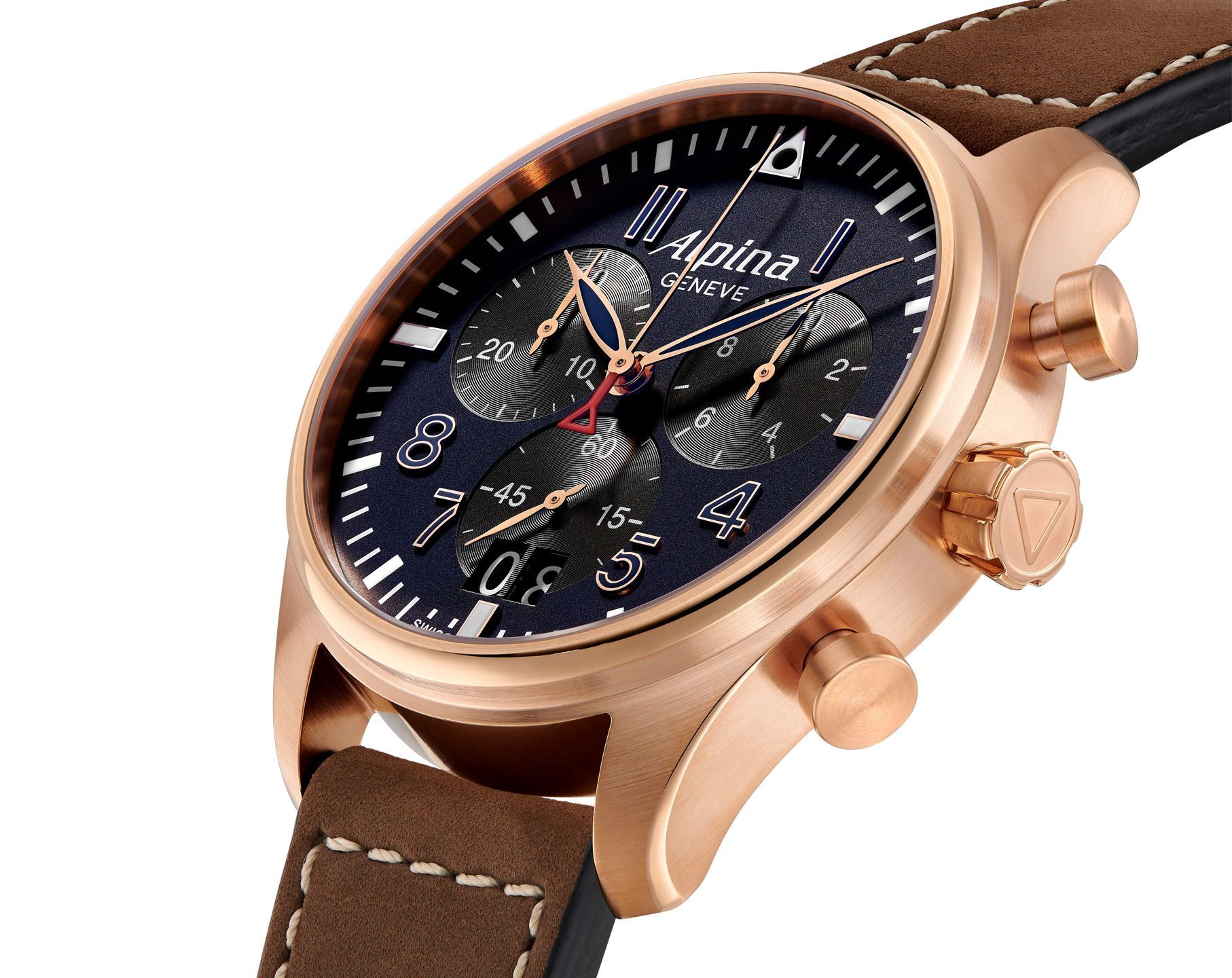 Alpina Startimer  Blue Dial 44 mm Quartz Watch For Men - 6