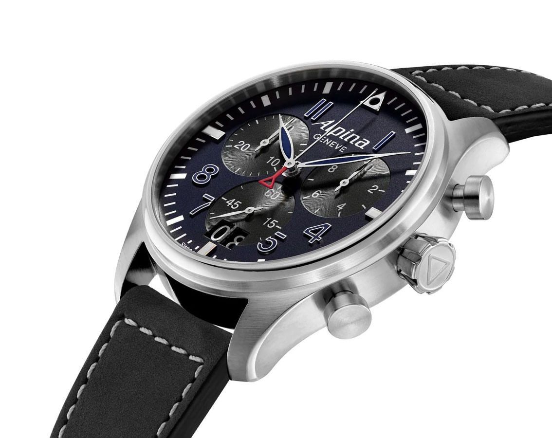 Alpina Startimer  Blue Dial 44 mm Quartz Watch For Men - 3