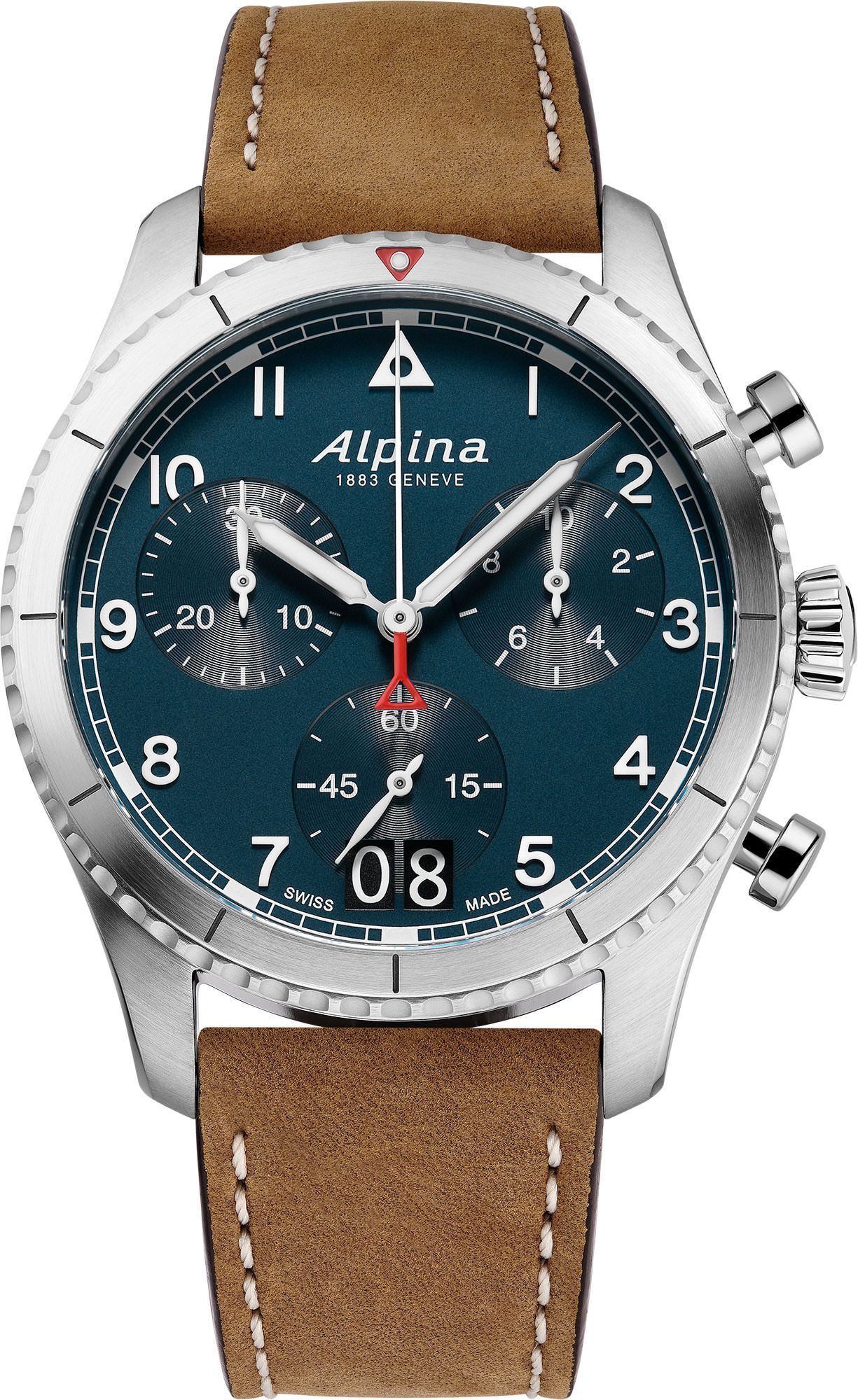 Alpina Startimer  Blue Dial 41 mm Quartz Watch For Men - 1