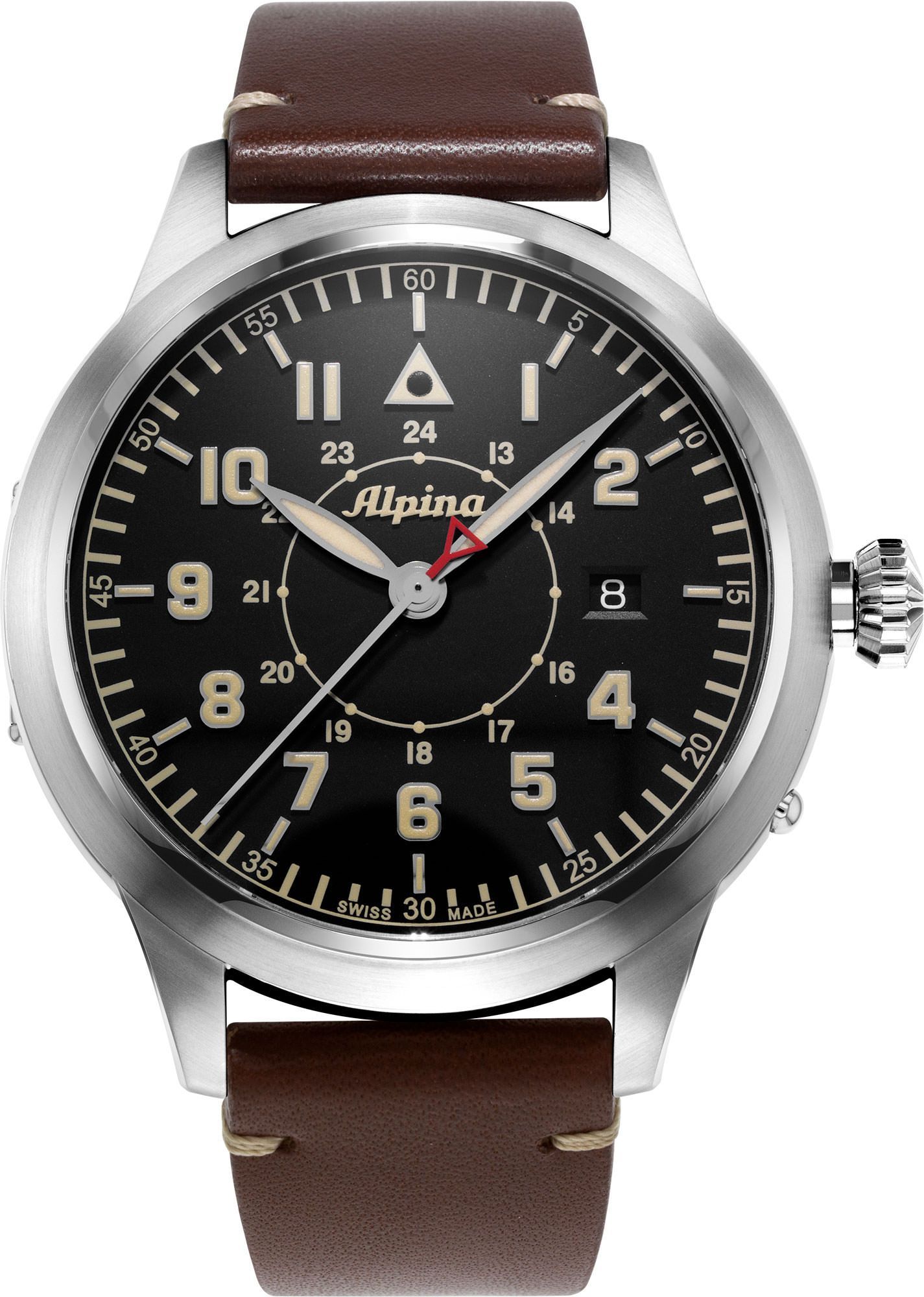 Alpina  44 mm Watch in Black Dial For Men - 1