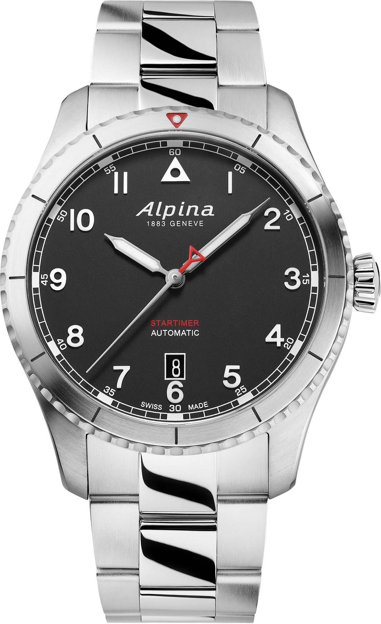 Alpina  41 mm Watch in Black Dial For Men - 1