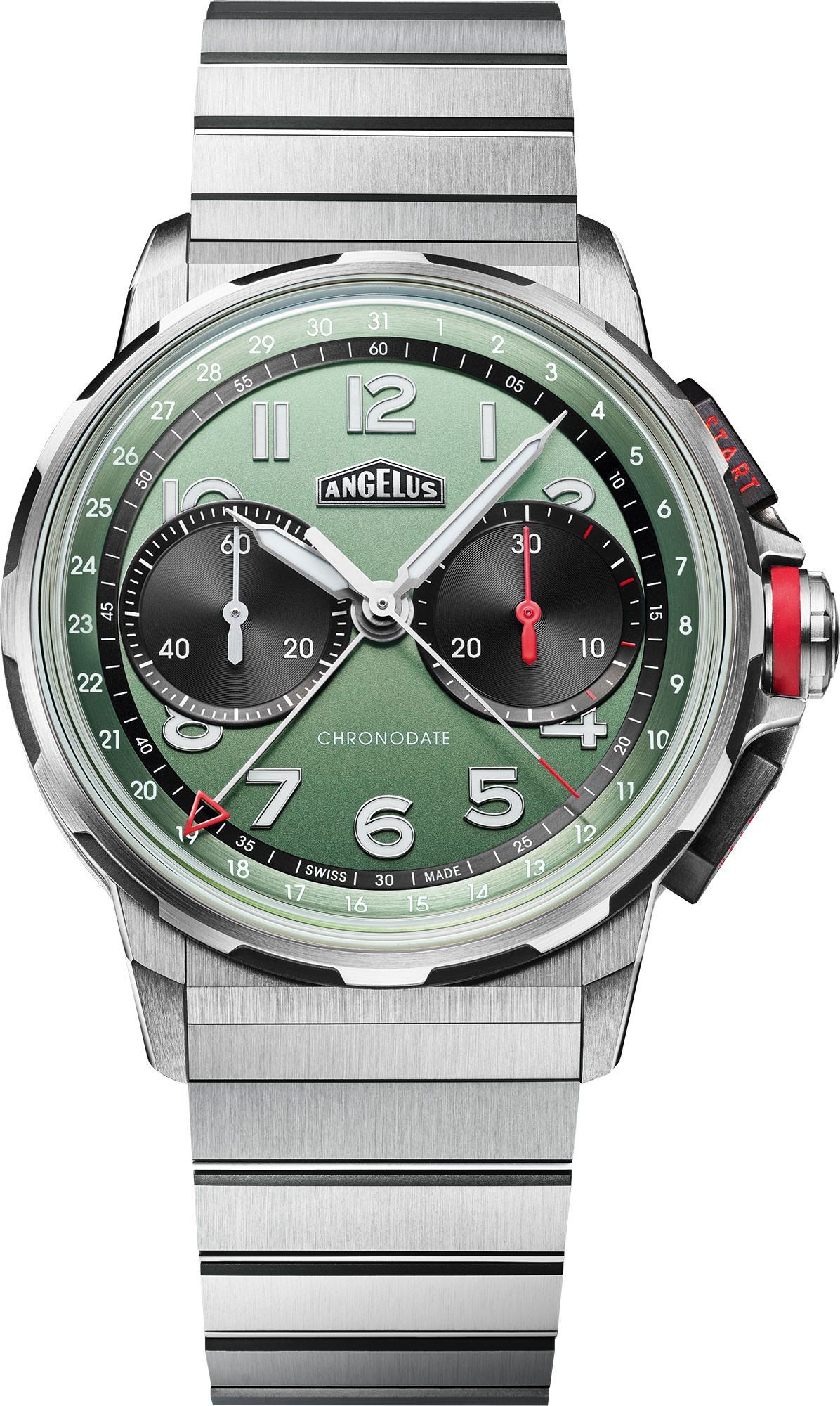 Angelus Chronodate  Green Dial 42.5 mm Automatic Watch For Men - 1