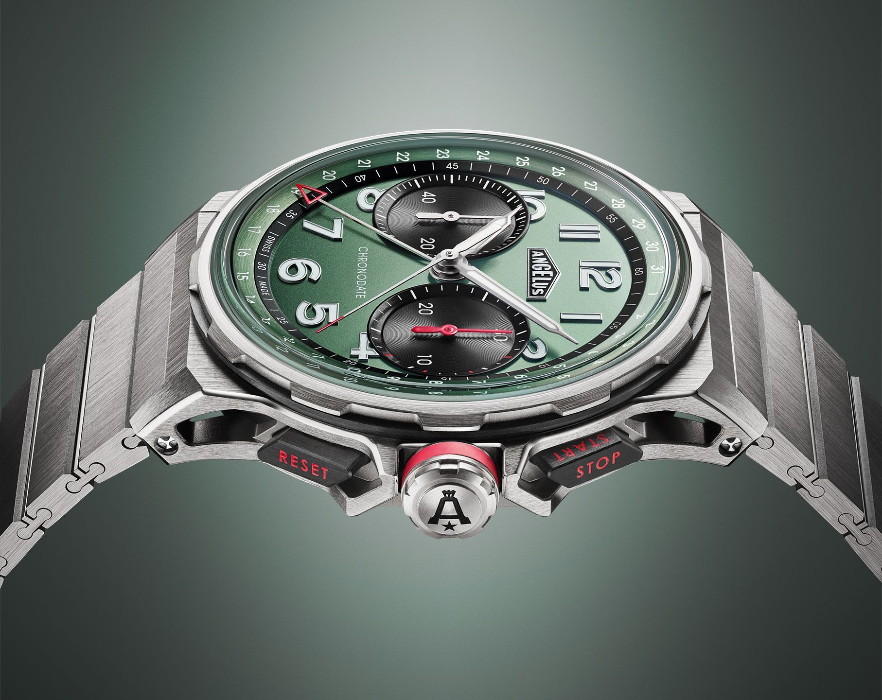 Angelus Chronodate  Green Dial 42.5 mm Automatic Watch For Men - 4