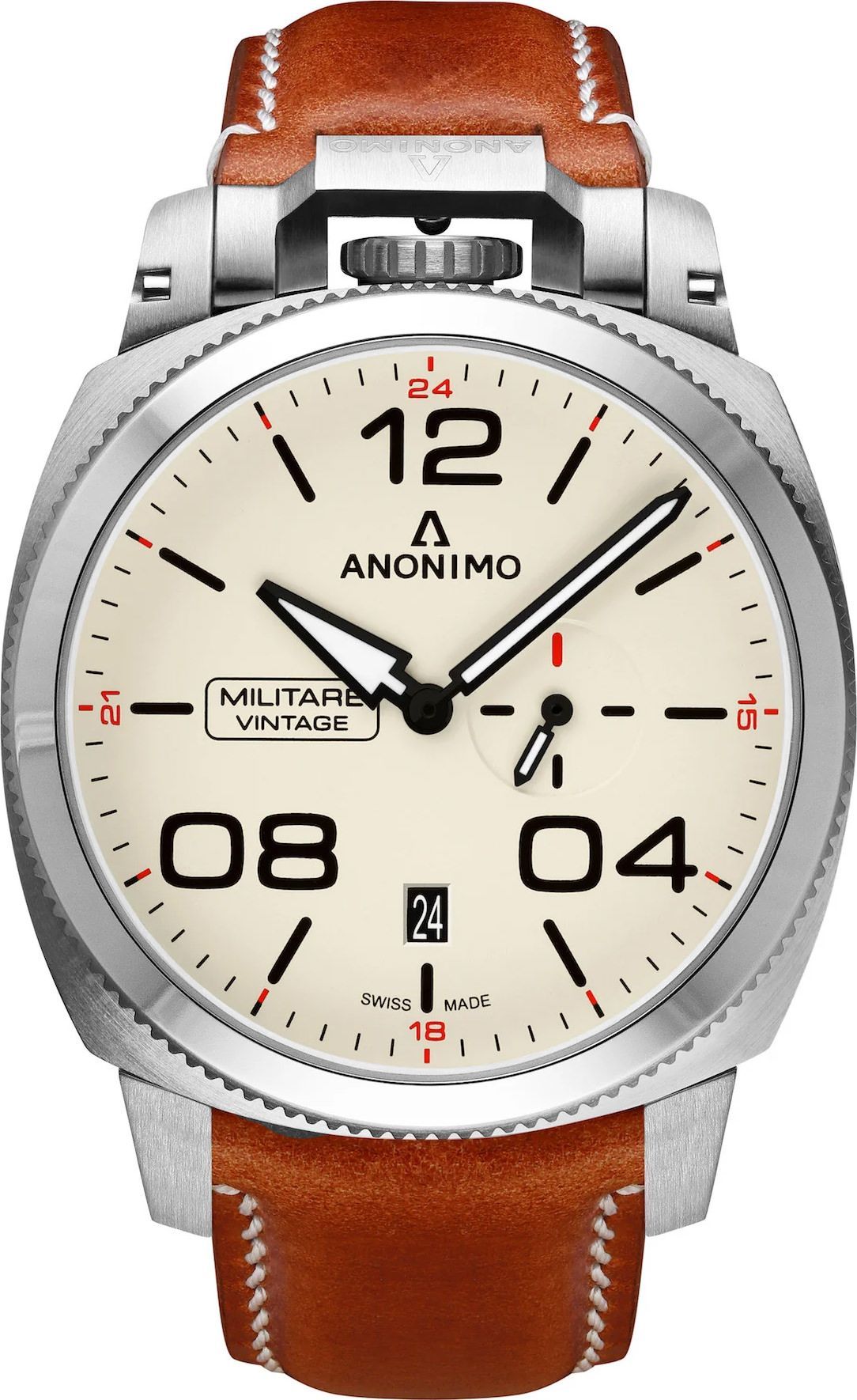 Anonimo Militare 43.5 mm Watch in Off White Dial