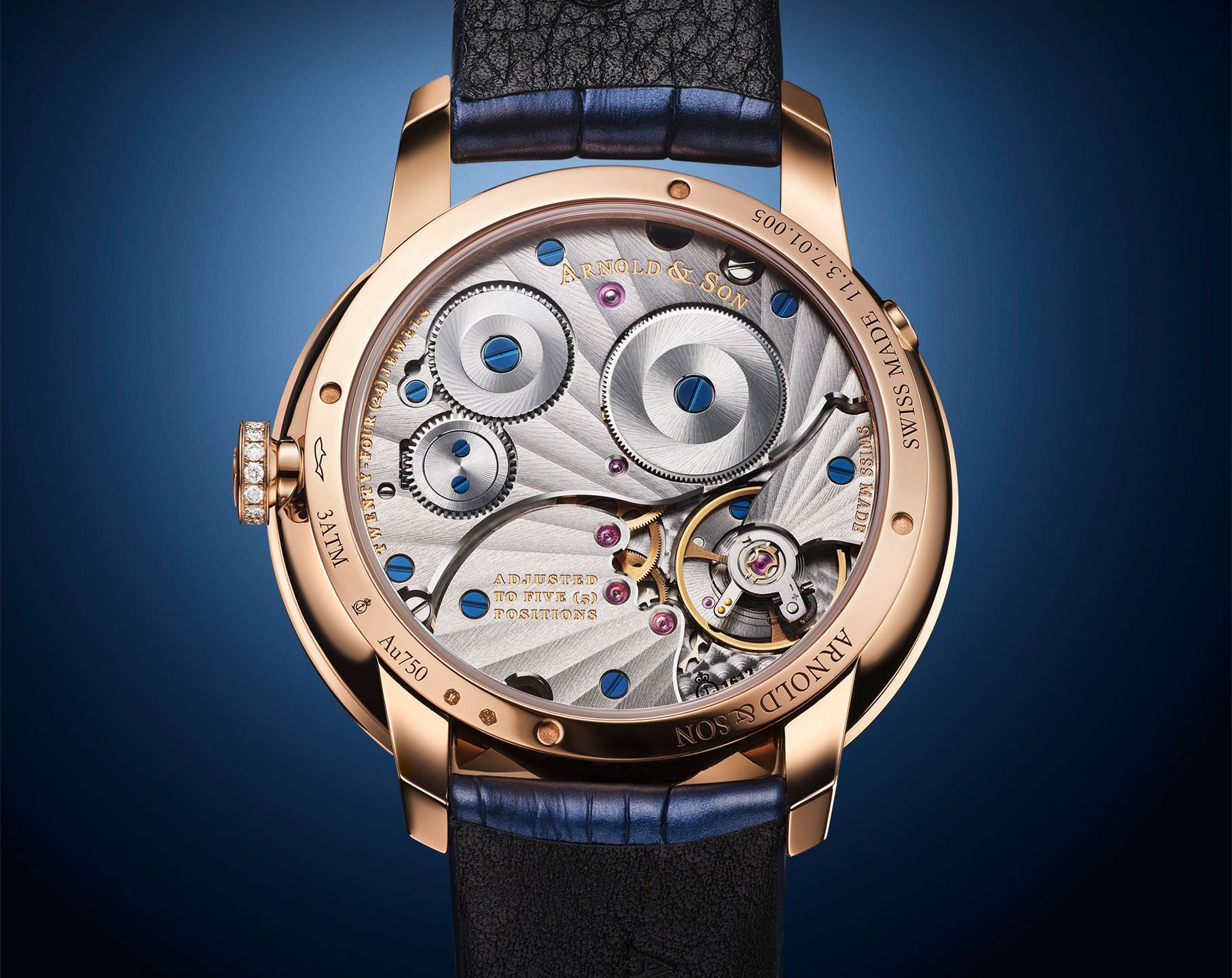 Arnold & Son Perpetual Moon 38 mm Watch in Blue Dial