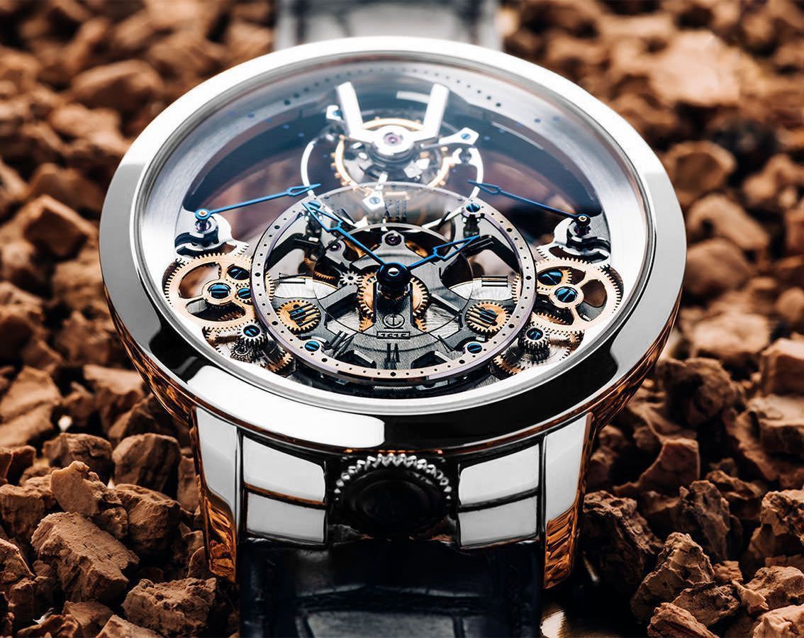 Arnold & Son Time Pyramid  Skeleton Dial 44.6 mm Manual Winding Watch For Men - 5