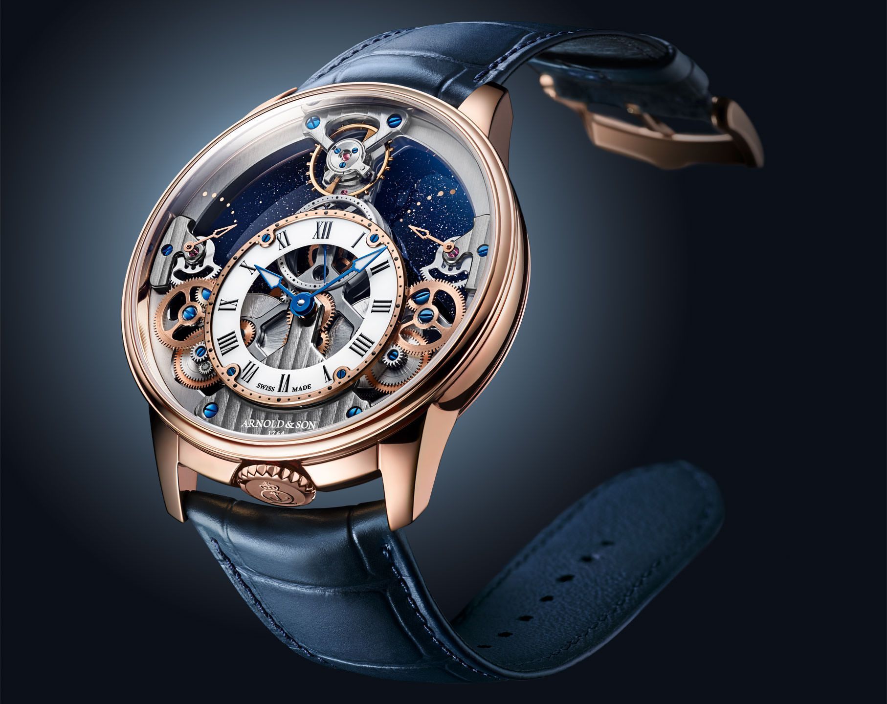 Arnold & Son Time Pyramid 42.5 mm Watch in Skeleton Dial