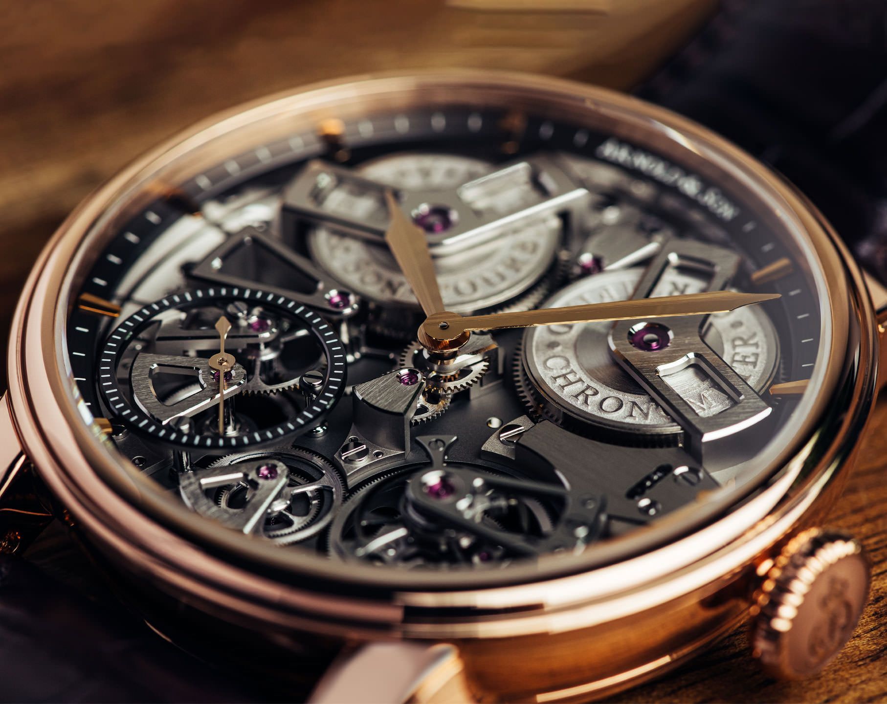 Arnold & Son Tourbillon Chrono 36 46 mm Watch in Skeleton Dial