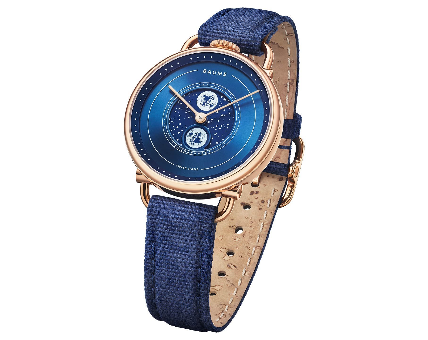 Baume & Mercier Baume  Blue Dial 35 mm Quartz Watch For Women - 2