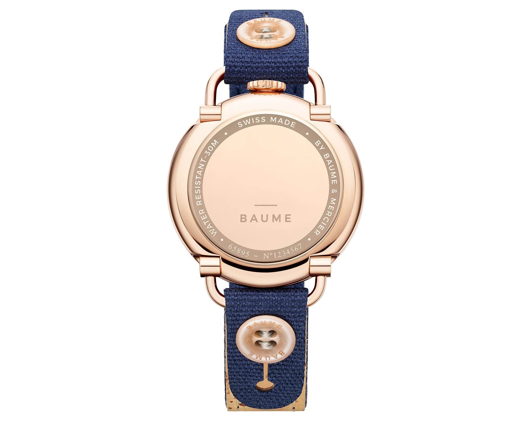 Baume & Mercier Baume  Blue Dial 35 mm Quartz Watch For Women - 3