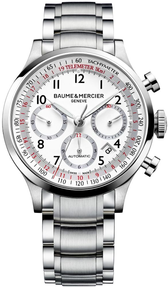 Baume & Mercier  42 mm Watch in White Dial For Men - 1
