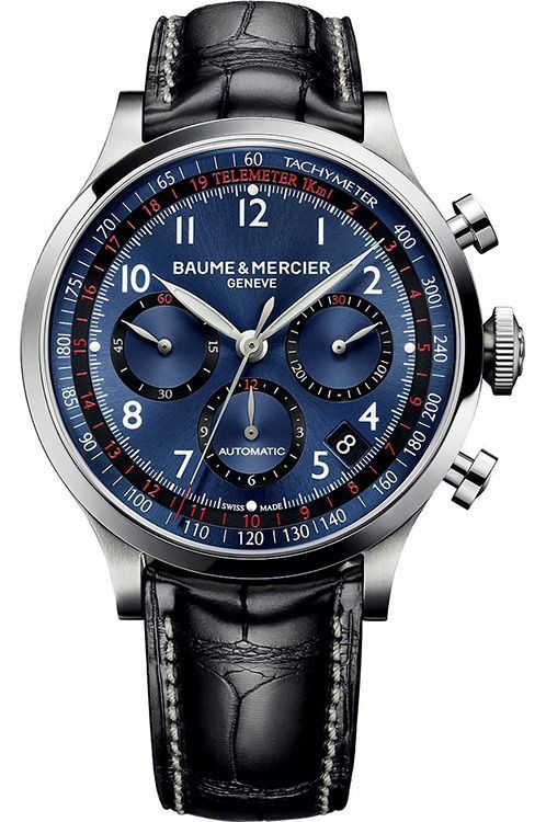 Baume Mercier Capeland 44 mm Watch in Blue Dial