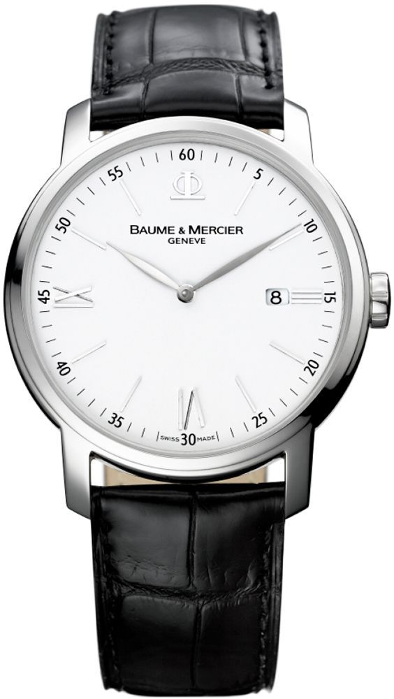 Baume & Mercier  41.8 mm Watch in White Dial For Men - 1