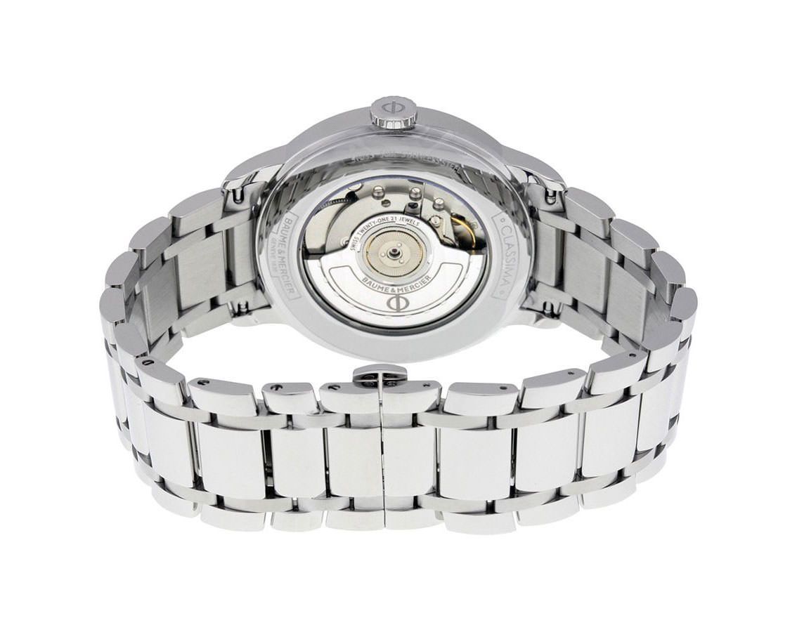 Baume & Mercier  40 mm Watch in Silver Dial For Men - 4