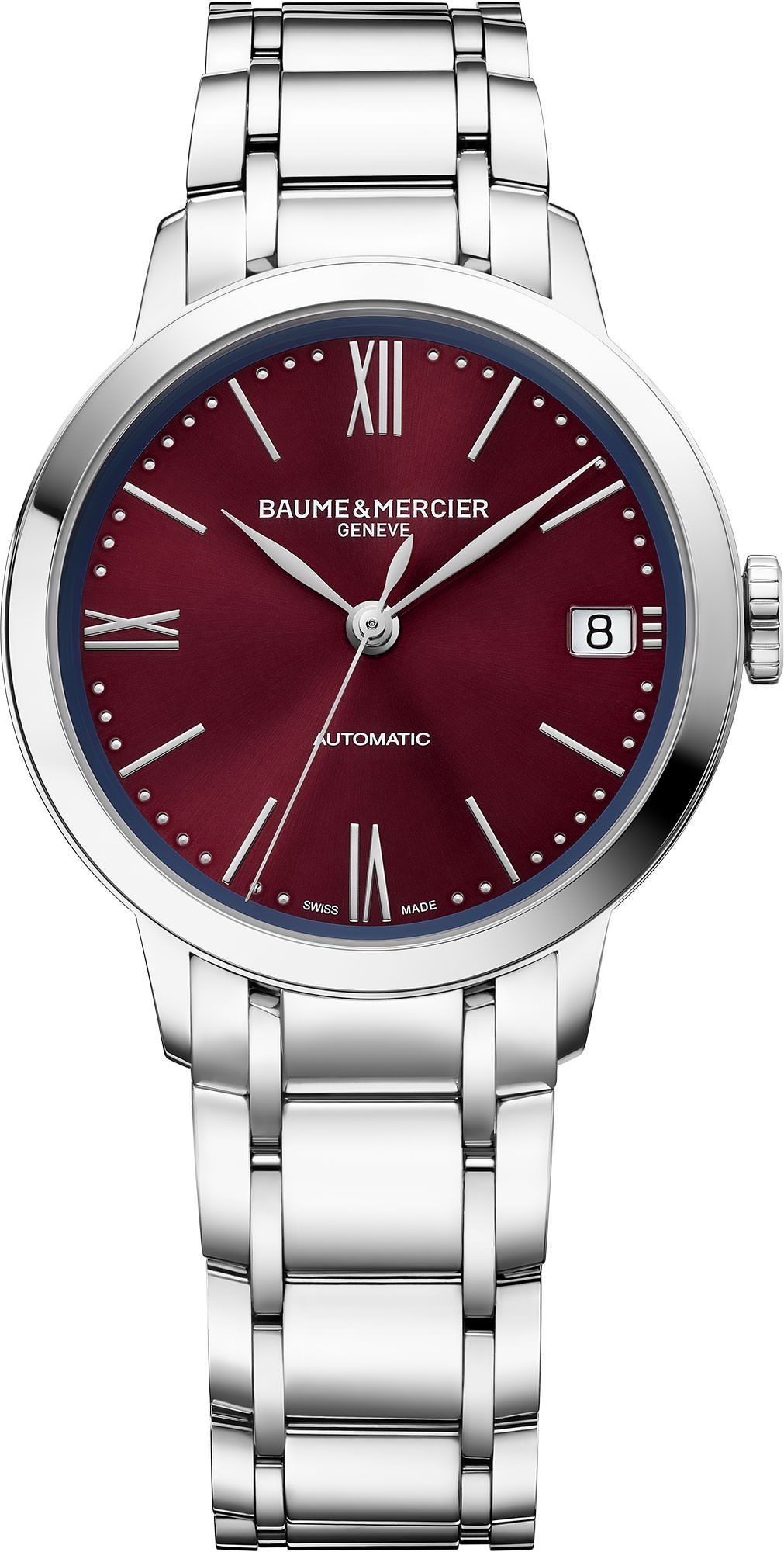 Baume & Mercier Classima  Burgundy Dial 34 mm Automatic Watch For Women - 1