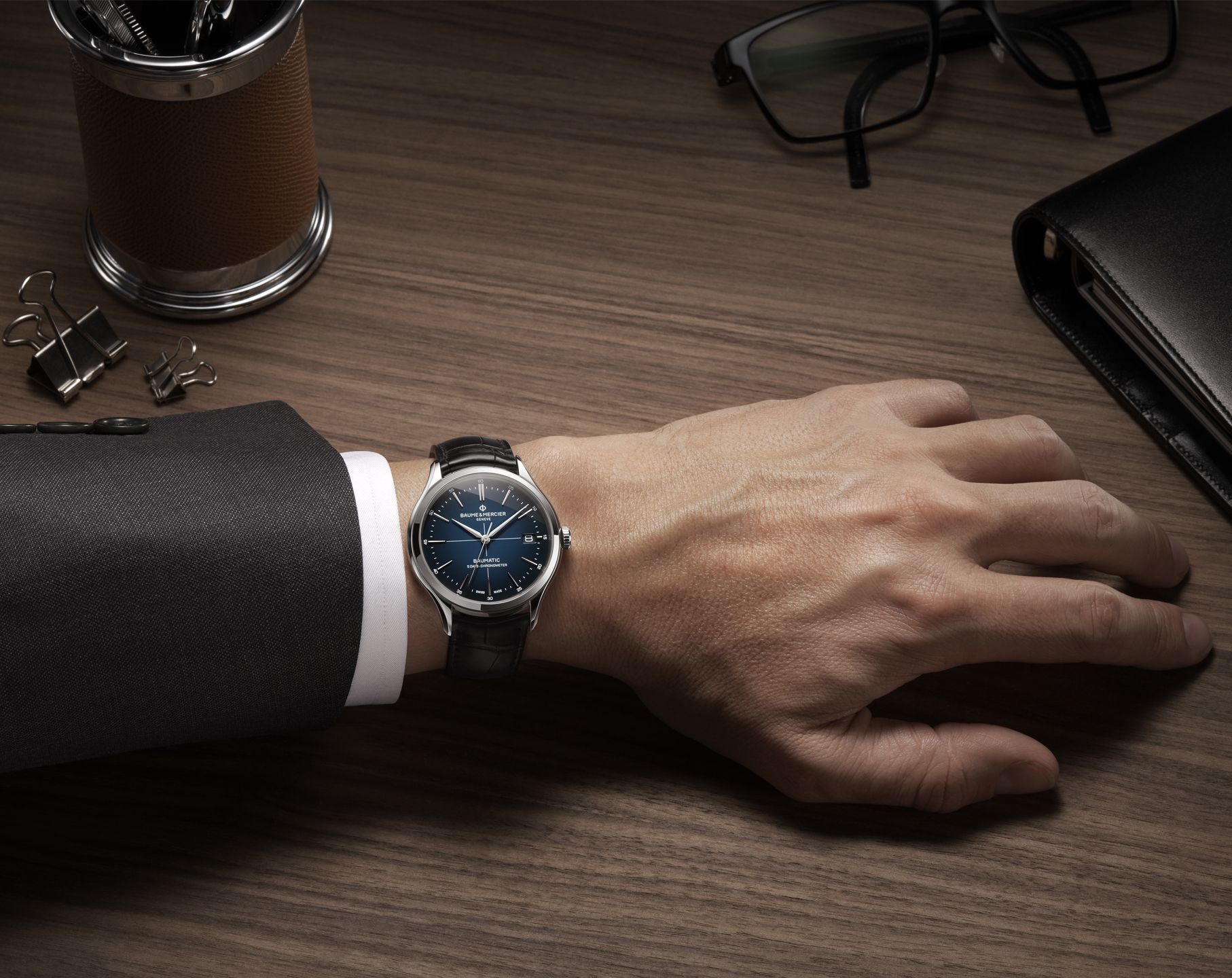Baume & Mercier Clifton  Blue Dial 40 mm Automatic Watch For Men - 3
