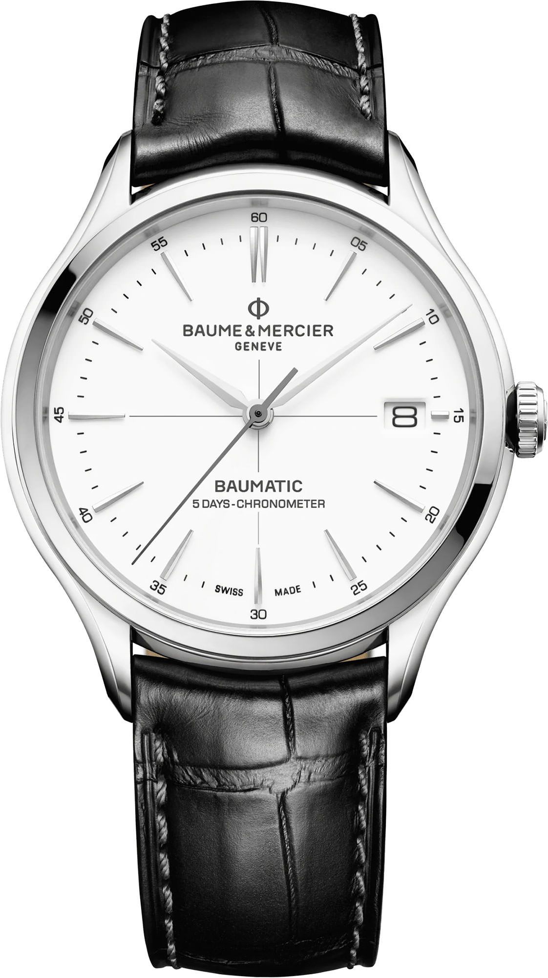 Baume & Mercier Clifton  White Dial 40 mm Automatic Watch For Men - 1