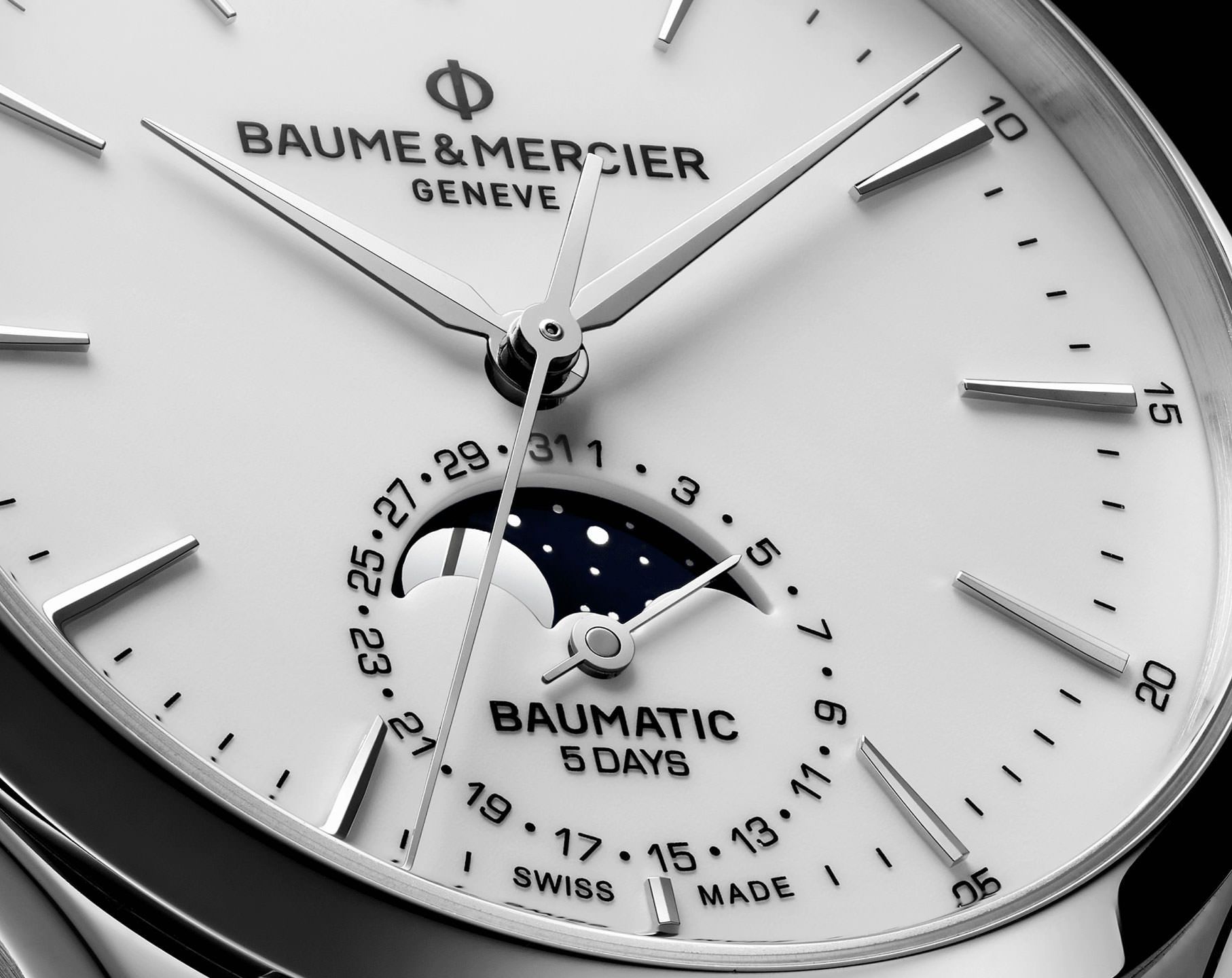 Baume & Mercier  42 mm Watch in White Dial For Men - 3