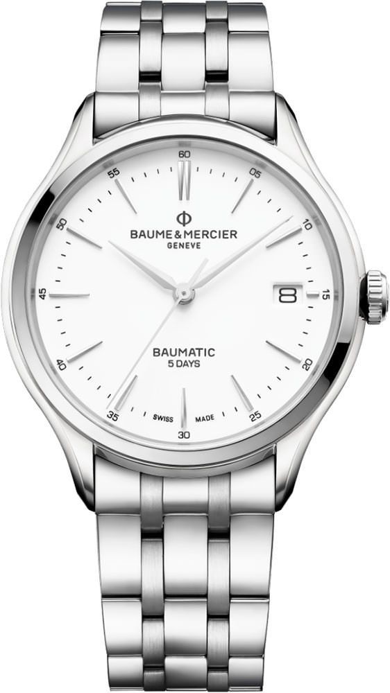 Baume & Mercier  40mm Watch in White Dial For Men - 1