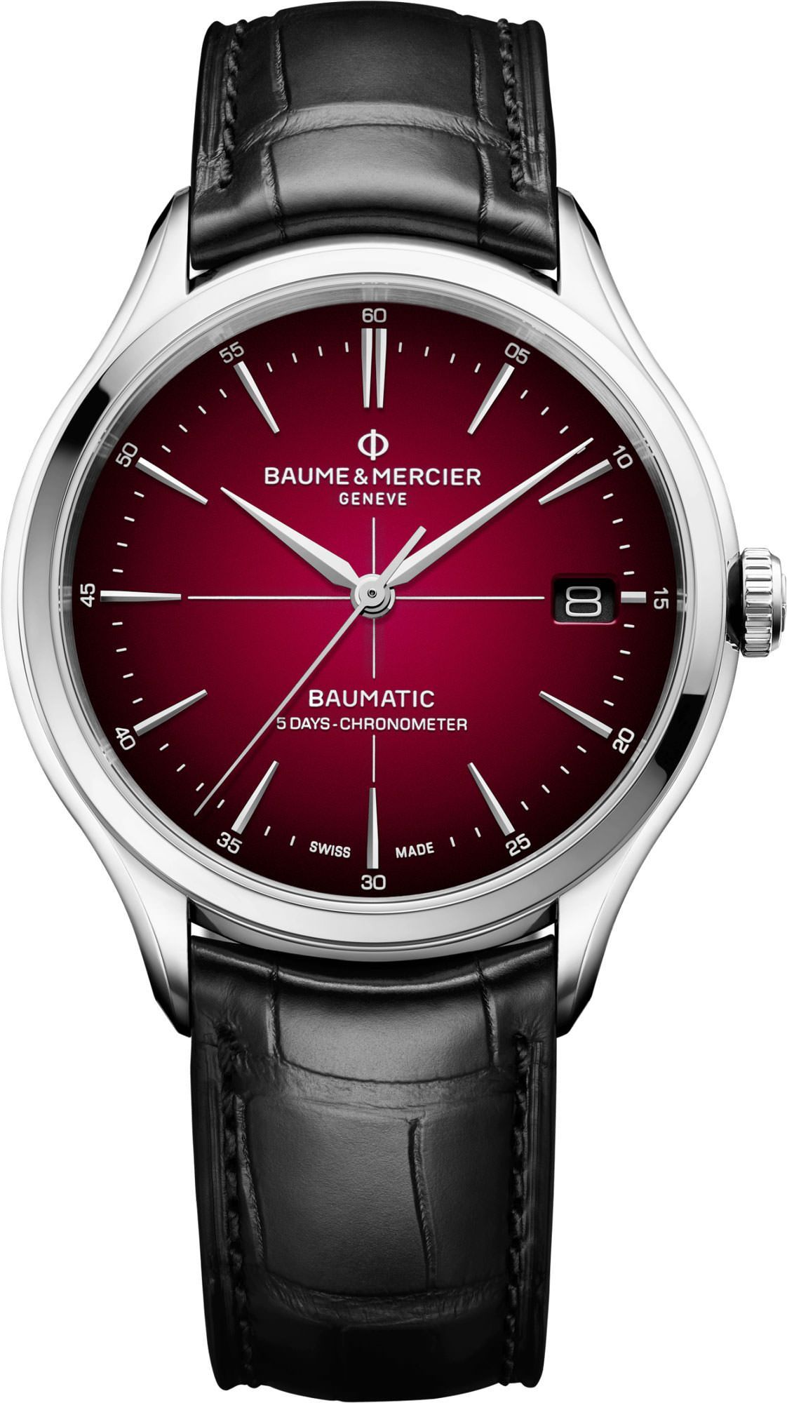 Baume & Mercier Clifton  Red Dial 40 mm Automatic Watch For Men - 1