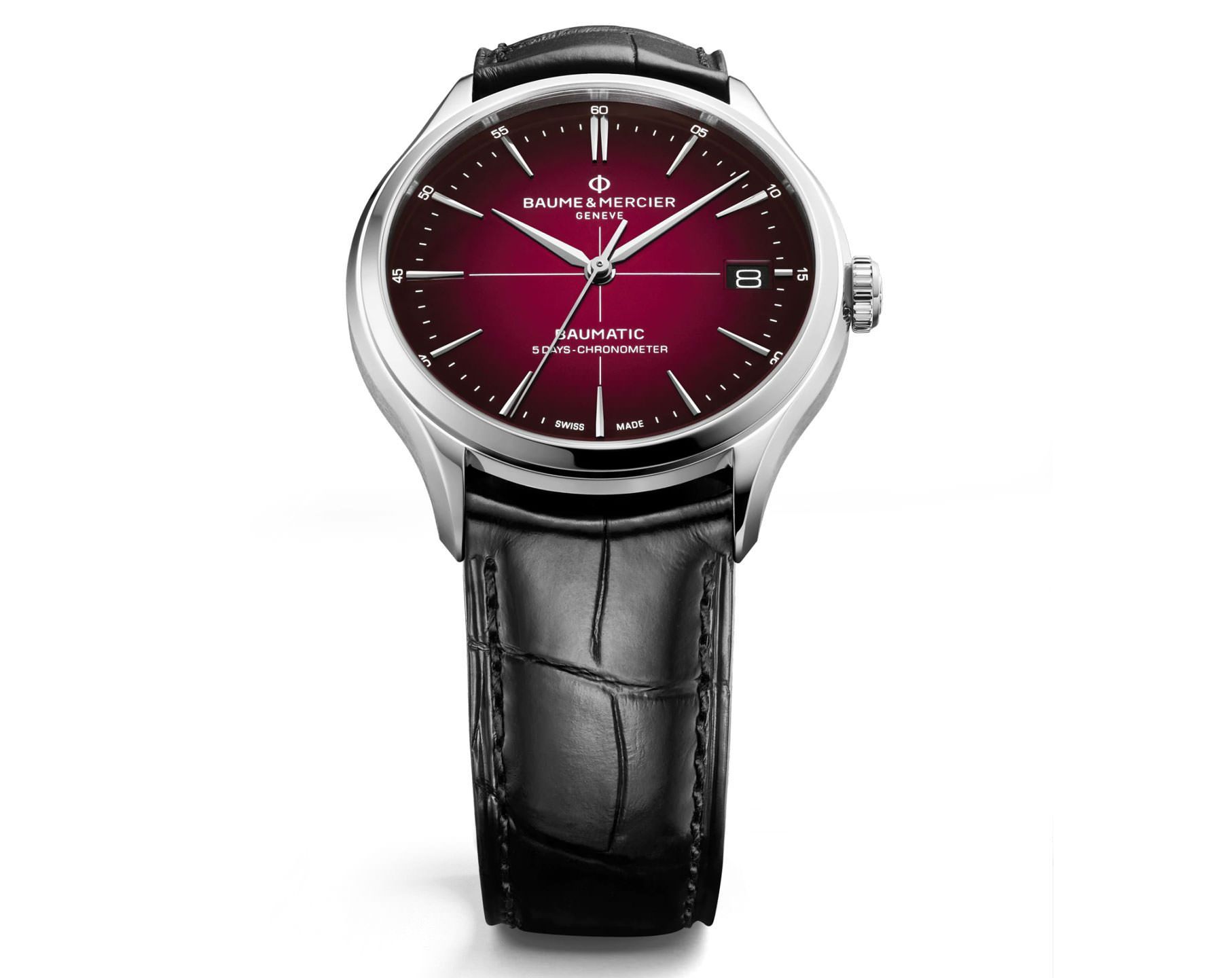 Baume & Mercier Clifton  Red Dial 40 mm Automatic Watch For Men - 4