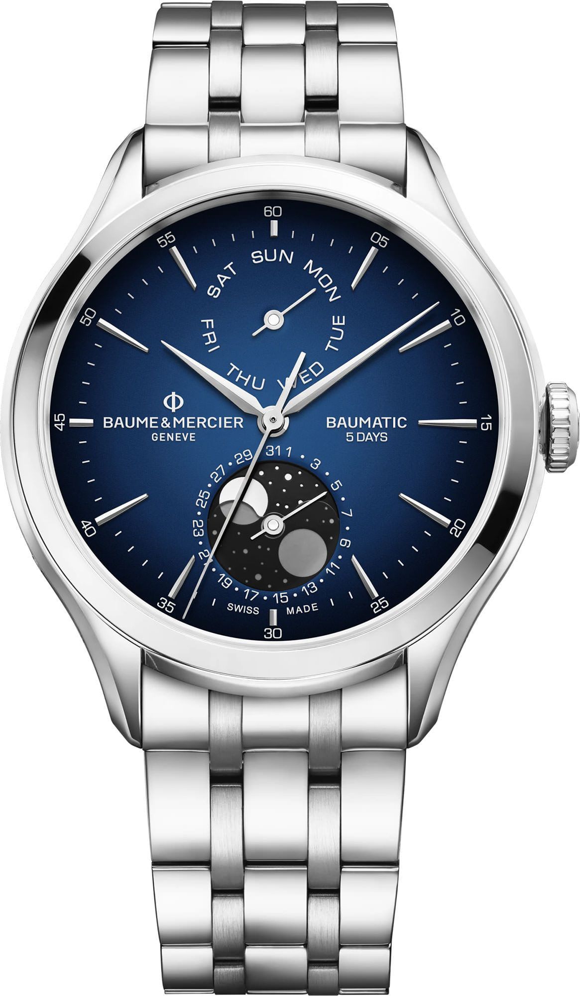 Baume & Mercier Clifton  Blue Dial 42.1 mm Automatic Watch For Men - 1