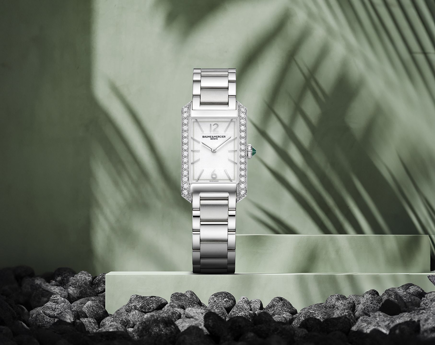 Baume & Mercier Hampton  Silver Dial 22 mm Quartz Watch For Women - 5