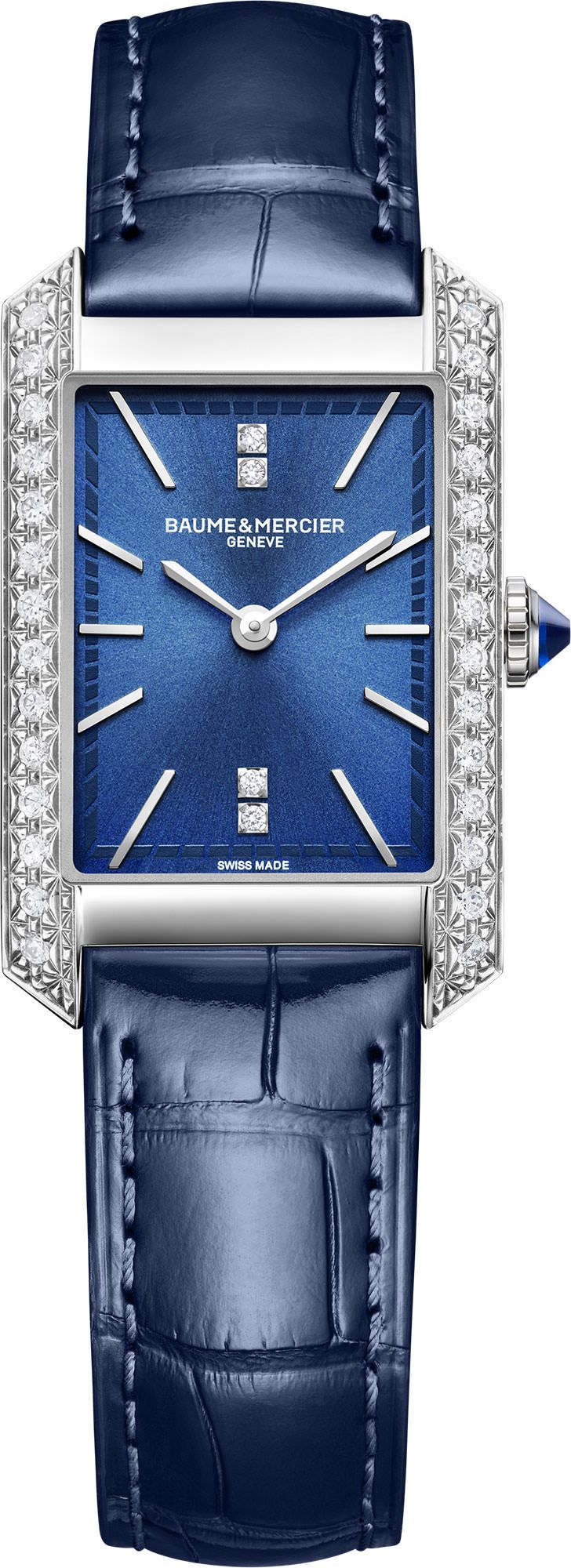Baume & Mercier Hampton  Blue Dial 22.2 mm Quartz Watch For Women - 1