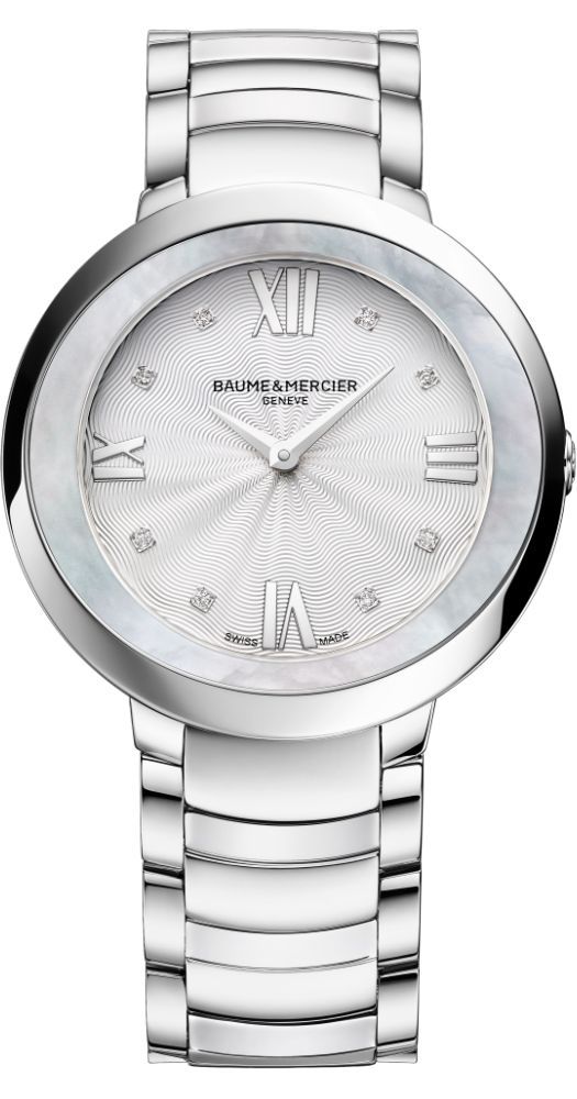 Baume & Mercier Promesse  Silver Dial 34.4 mm Quartz Watch For Women - 1