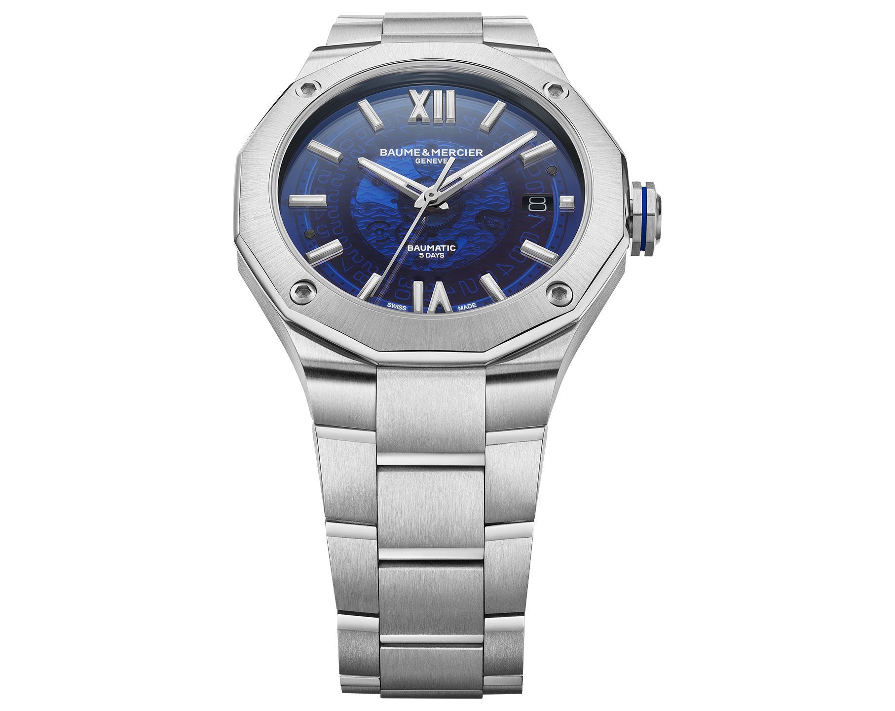 Baume & Mercier Riviera  Blue Dial 42 mm Automatic Watch For Men - 3