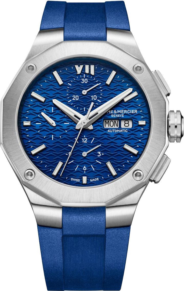 Baume & Mercier Riviera  Blue Dial 43.5 mm Automatic Watch For Men - 1