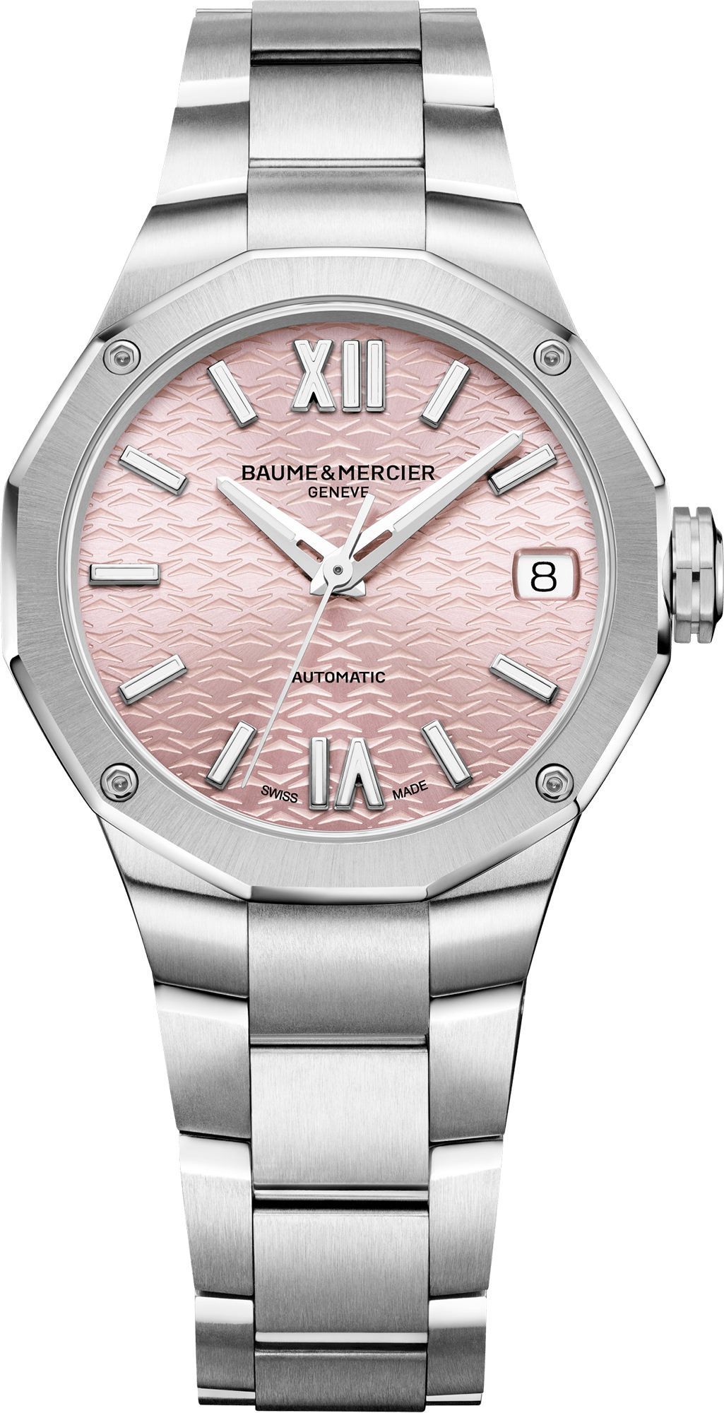 Baume & Mercier Riviera  Pink Dial 33 mm Automatic Watch For Women - 1