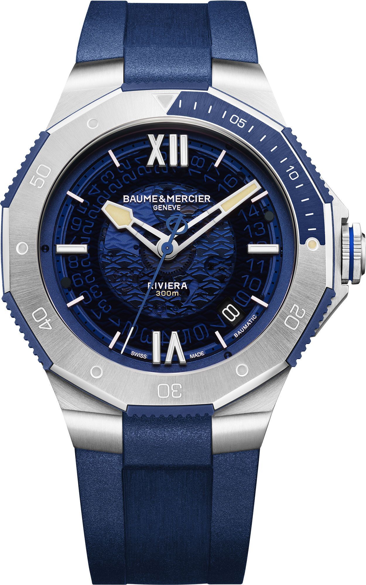 Baume & Mercier Riviera  Blue Dial 42 mm Automatic Watch For Men - 1