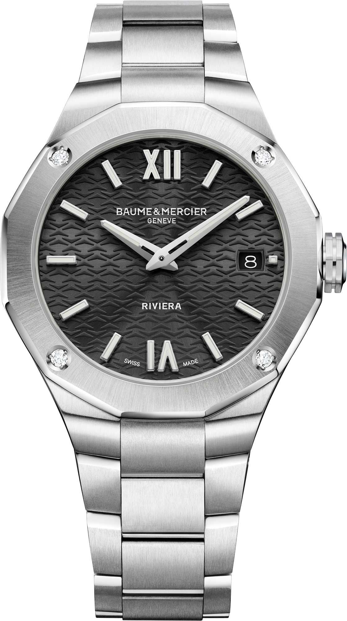 Baume & Mercier Riviera  Grey Dial 36 mm Quartz Watch For Women - 1