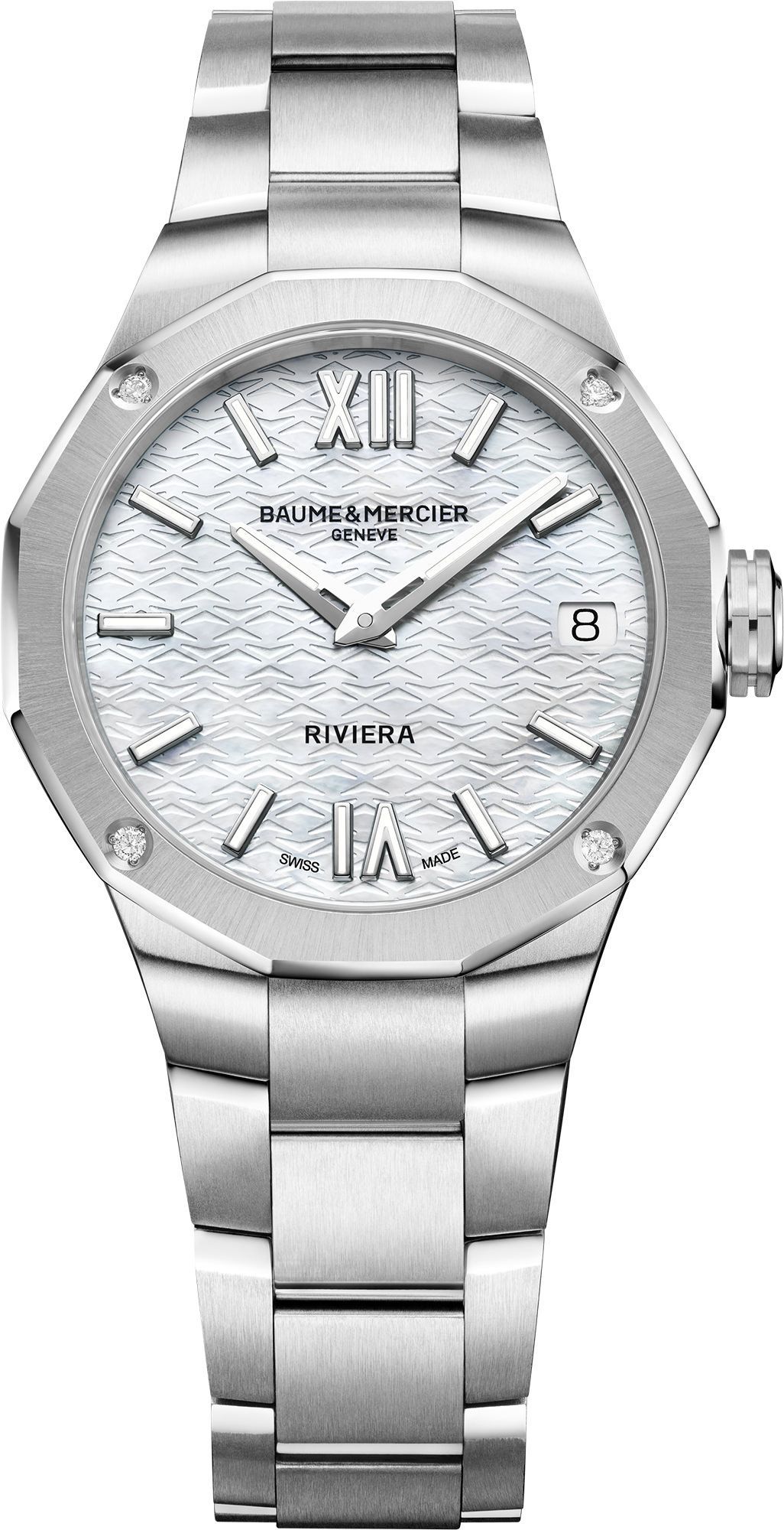 Baume & Mercier Riviera  White MOP Dial 33 mm Quartz Watch For Women - 1