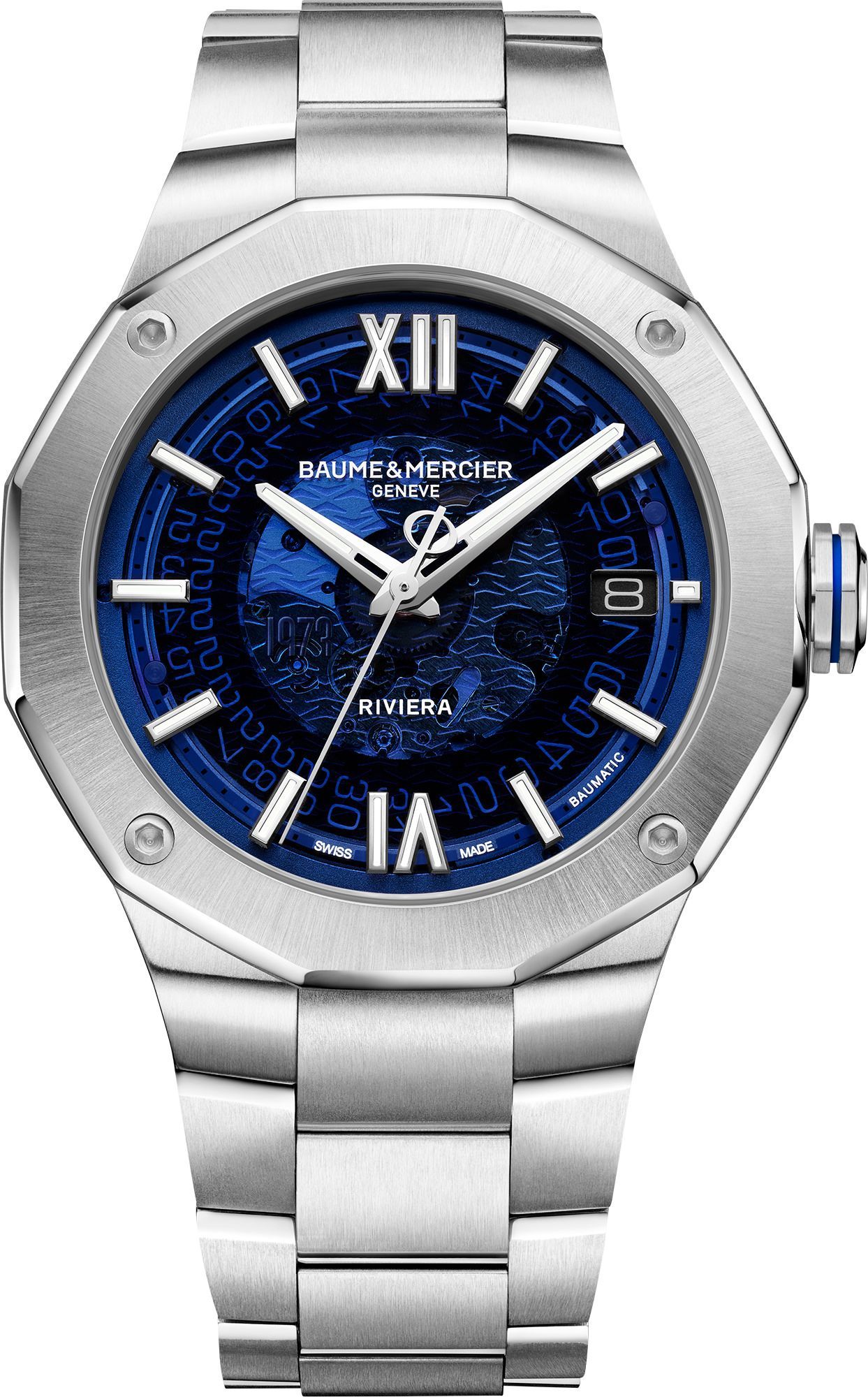 Baume & Mercier Riviera  Blue Dial 42.1 mm Automatic Watch For Men - 1